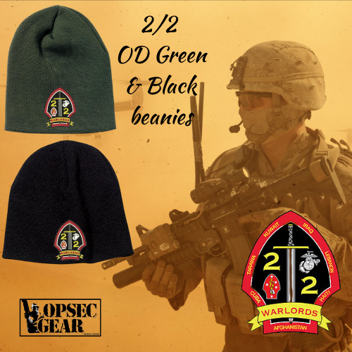 2/2 USMC Embroidered Beanie