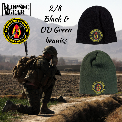 2/8 USMC Embroidered Beanie