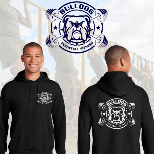 Bulldog Men's Black Hoodie