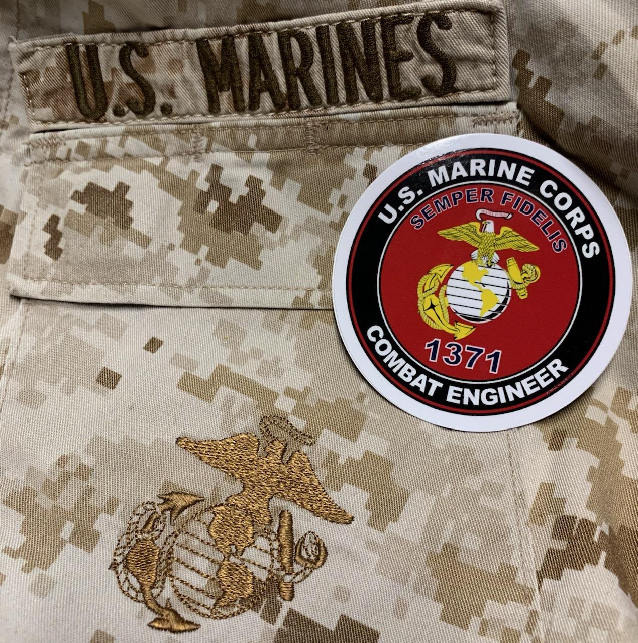 USMC 1371 Combat Engineer Stickers