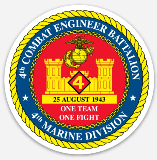 4th Combat Engineer Battalion Sticker