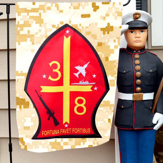 3/8 Marines Garden Flag