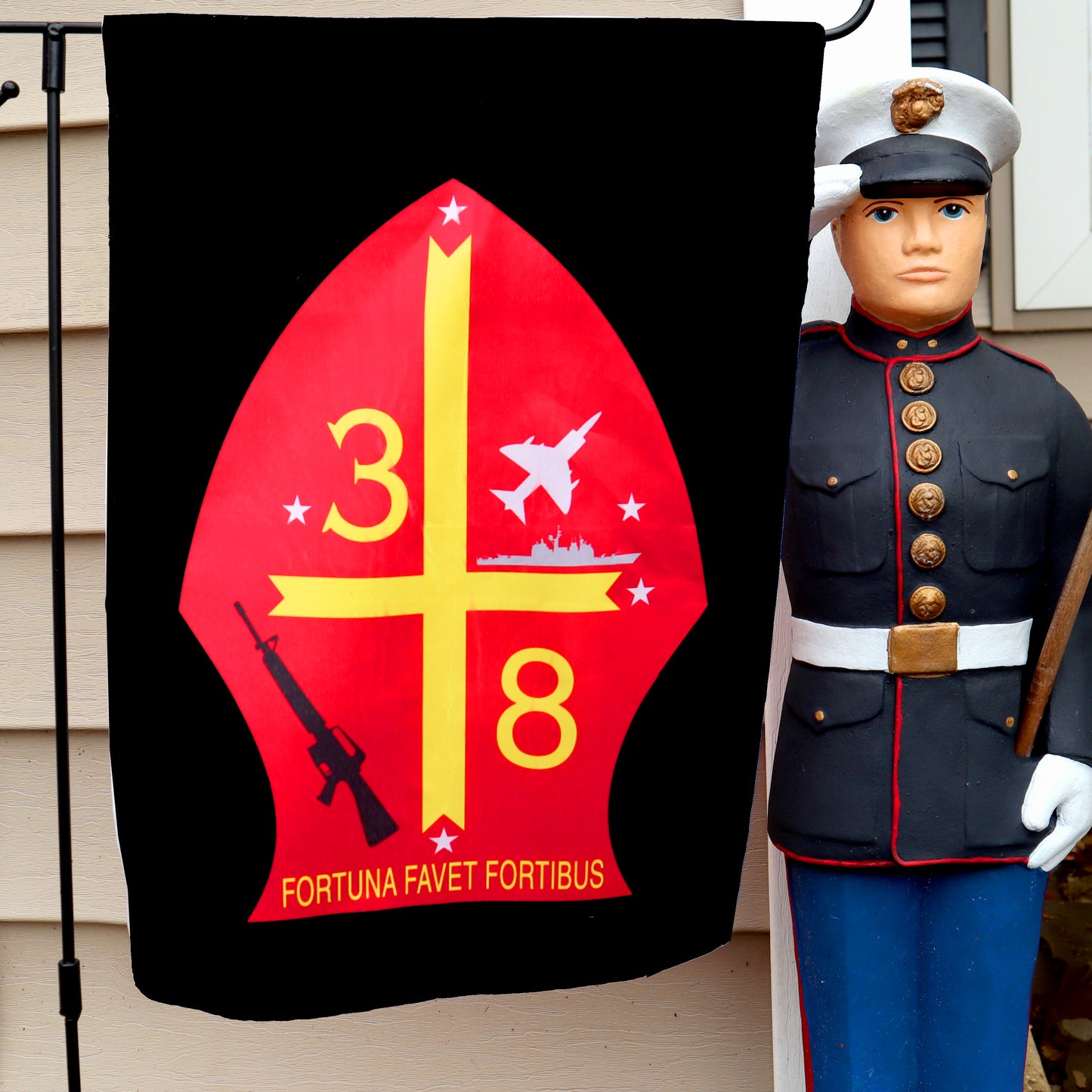 3/8 Marines Garden Flag