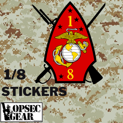 1/8, 1st Battalion, 8th Marines Sticker