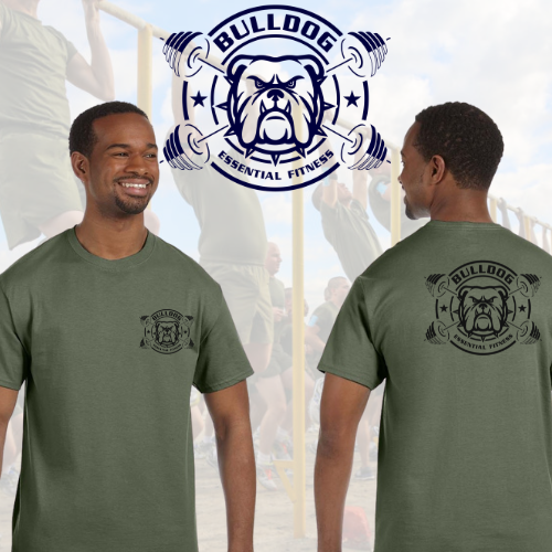Bulldog Men's OD Green T-Shirt