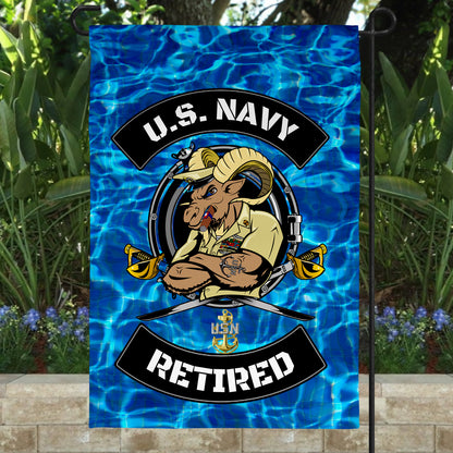 Navy Garden Flags