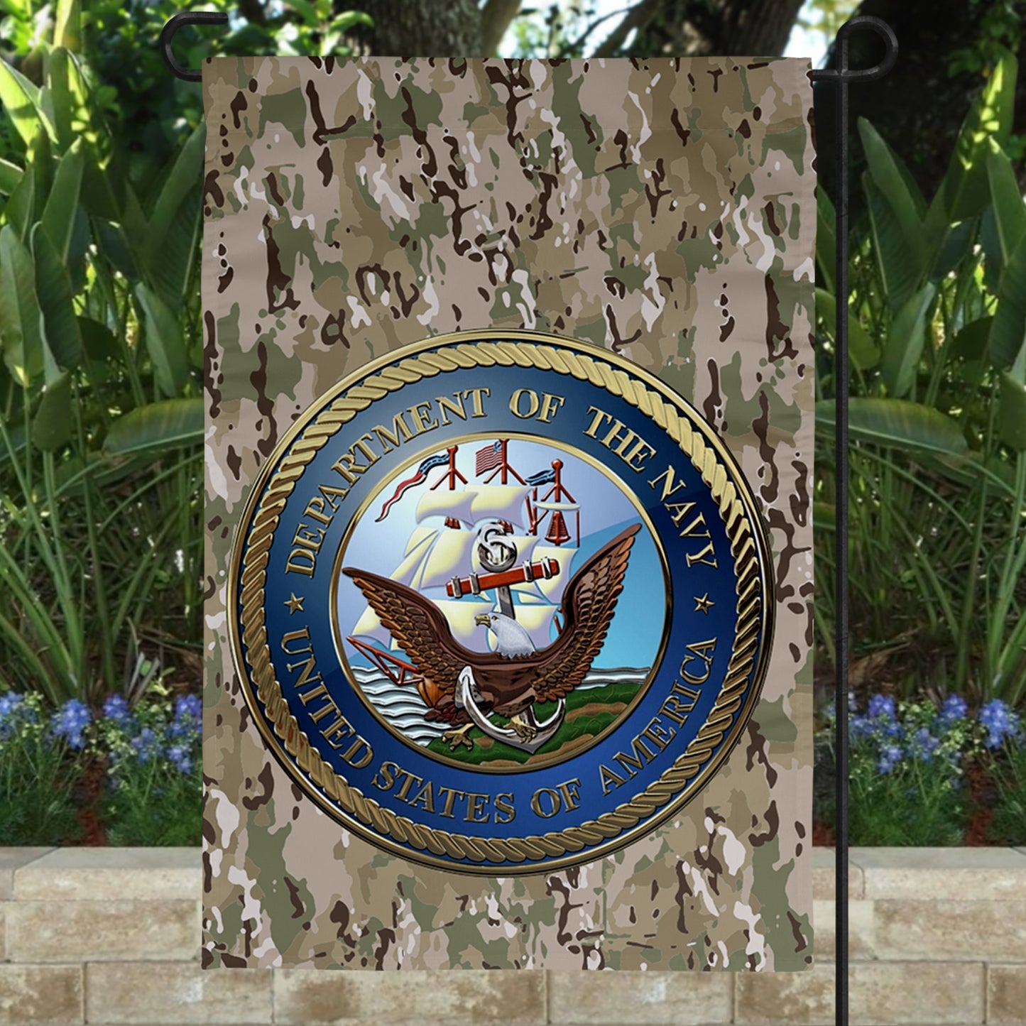 Navy Garden Flags