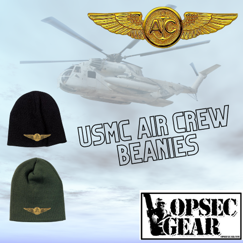 USMC Air Crew Wings Embroidered Beanie