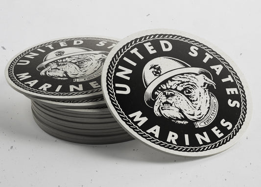 USMC Bulldog Coaster Set