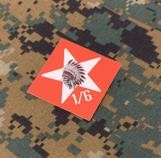 1st Battalion, 6th Marines 1/6 sticker